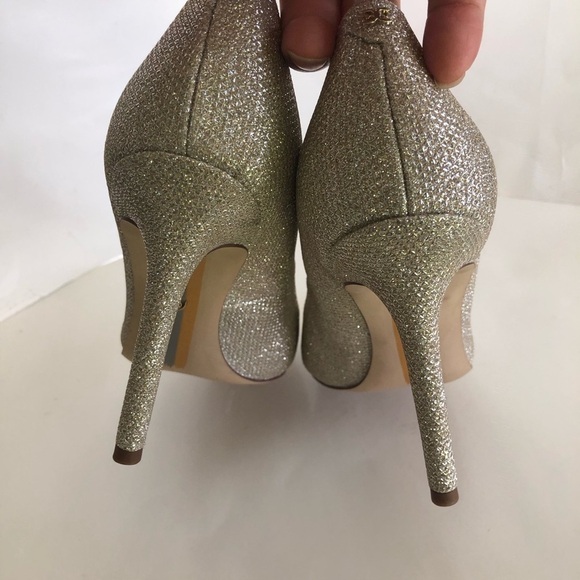 Sam Edelman Hazel Pointed Toe Slip-On Stilettos Light Gold/Silver Size 8 - Picture 6 of 16